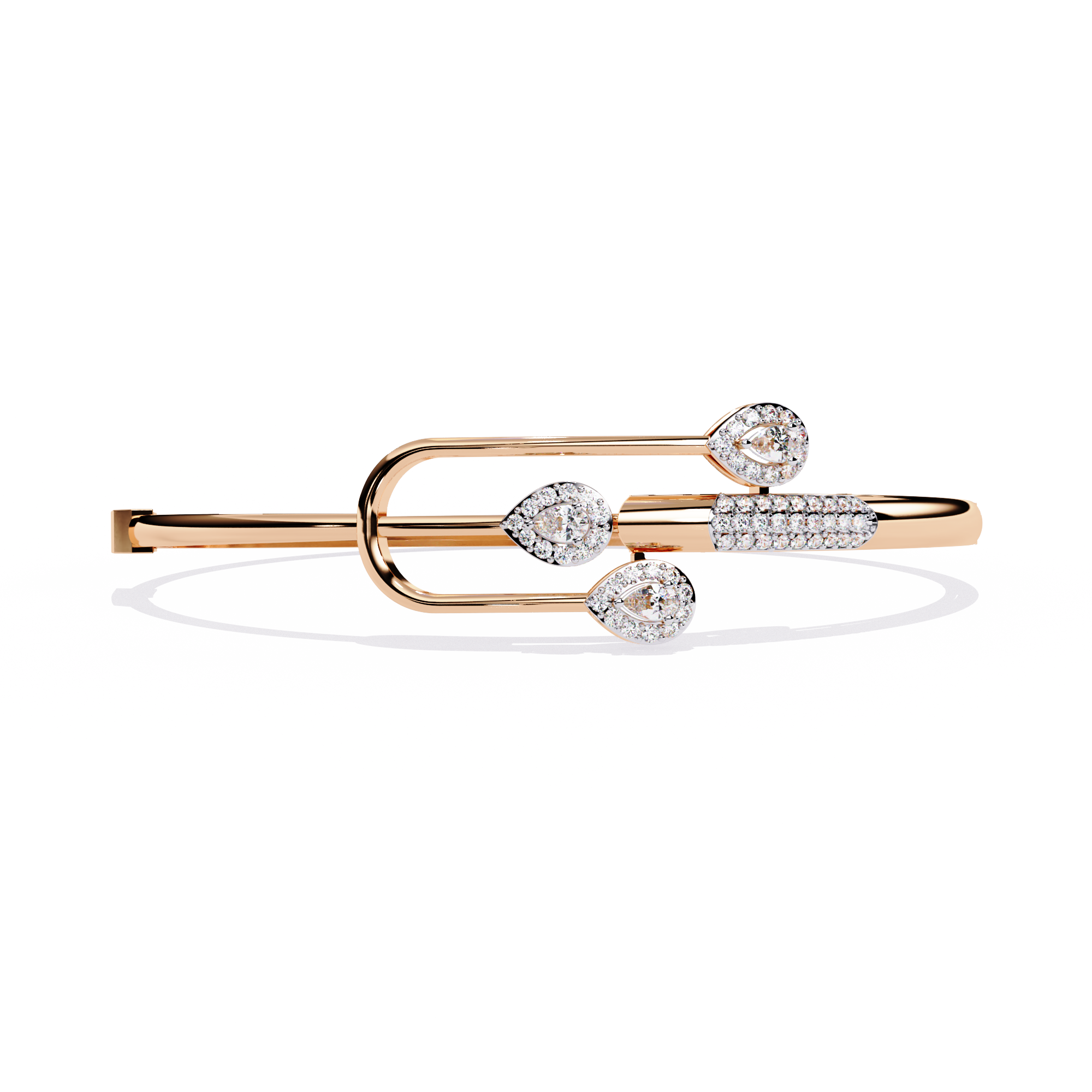 Solitairekart 0.73ct Geometric Diamond Accent Bracelet-HI Color, VS-SI Clarity